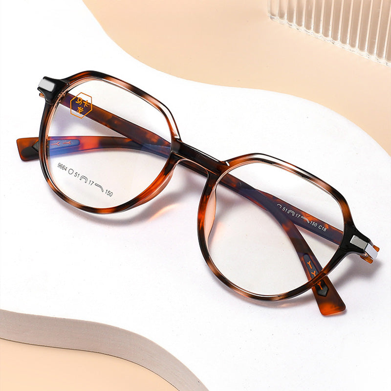 Oval TR Plastic Full Rim Prescription Glasses Unisex 9664MKL