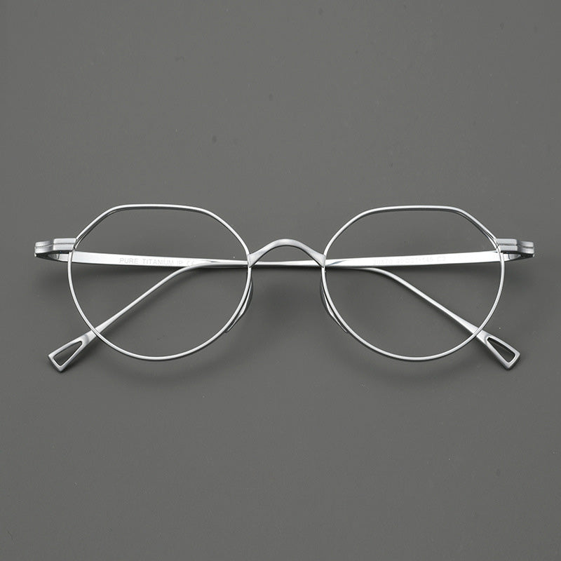 Oval Titanium Full Rim Prescription Eyeglasses Spectacles Frames Suitable For High Myopia 20870Y
