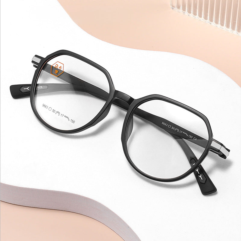 Oval TR Plastic Full Rim Prescription Glasses Unisex 9663MKL