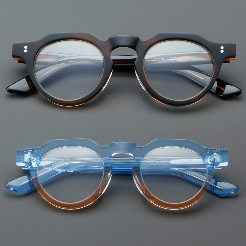 Crown Panto Acetate Full Rim Prescription Glasses Spectacles Frames TS8006