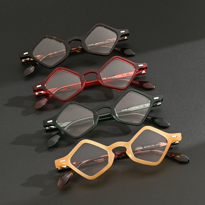 Avant Garde Geometric Diamond Shaped Acetate Glasses G2396