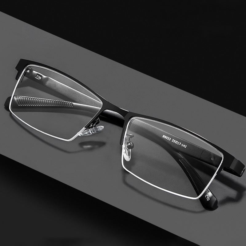 Rectangle Metal Half Rim Prescription Glasses Spectacles Frames Unisex 89033