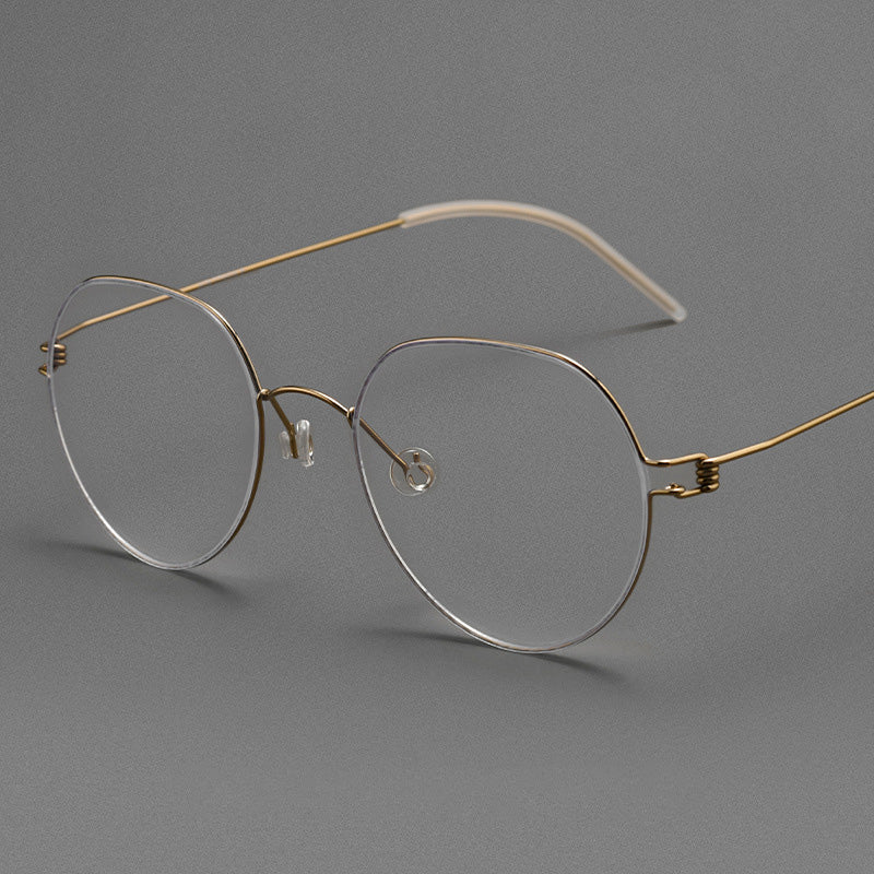 Super light Crown Panto Titanium Metal Full Rim Prescription Glasses Spectacles Frames Unisex HYD0173Y