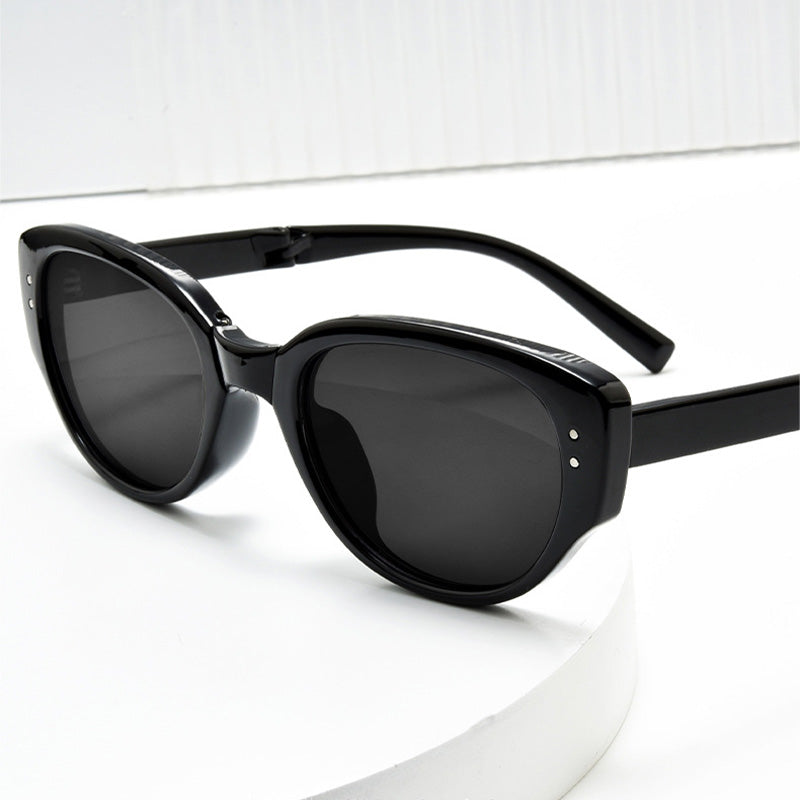 TR Full Rim Cateye Folding Sunglasses 19529Z