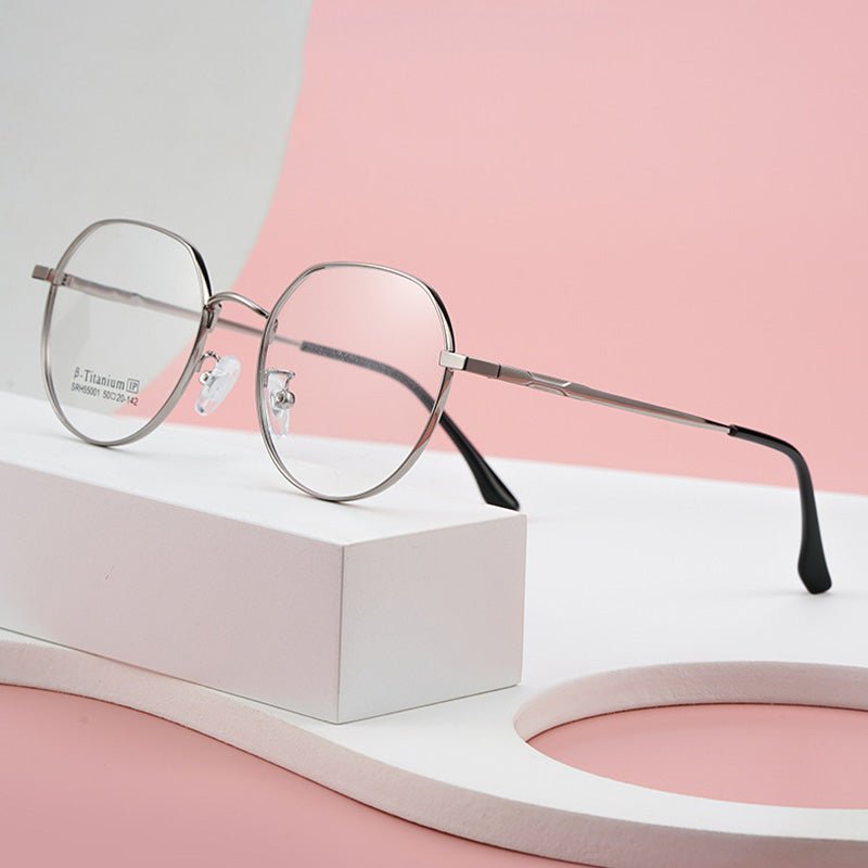 Oval Metal Full Rim Prescription Glasses Spectacles Frames SRH55001K