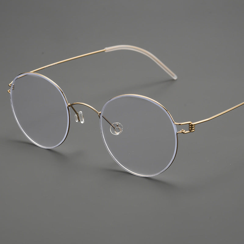 Super Light Oval Titanium Metal Full Rim Prescription Glasses Spectacles Frames Unisex HYD0177Y