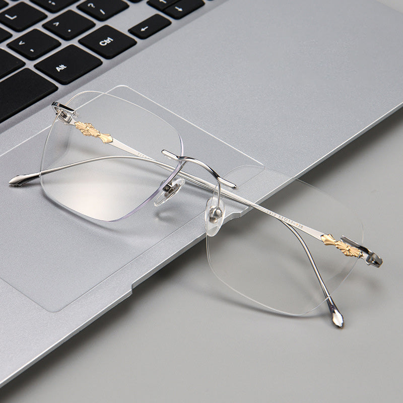 Unisex frameless glasses in various styles and colors 1910TI