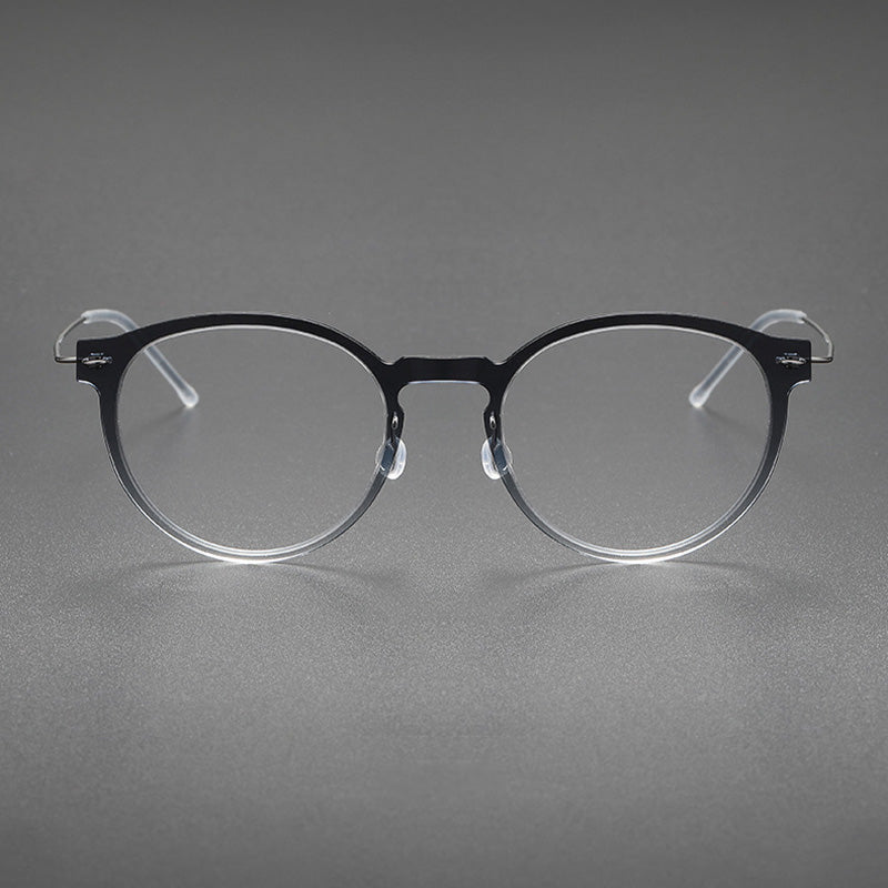 Industrial Style Titanium & TR90 Cateye Full Rim Prescription Spectacles Eyeglasses Frames 6603HS