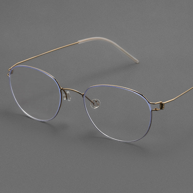 Super light Oval Titanium Metal Full Rim Prescription Glasses Spectacles Frames Unisex HYD0165Y