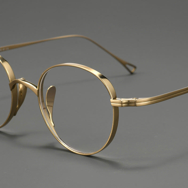 Oval Titanium Full Rim Prescription Eyeglasses Spectacles Frames Suitable For High Myopia 20812Y