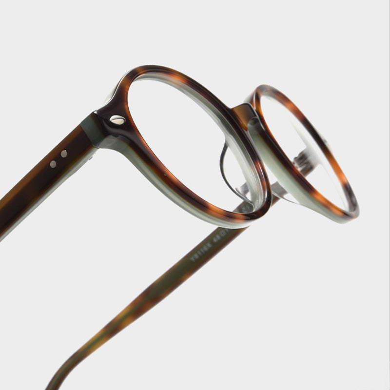 Acetate Oval Full Rim Prescription Eyeglasses Spectacles Frames Y8116X