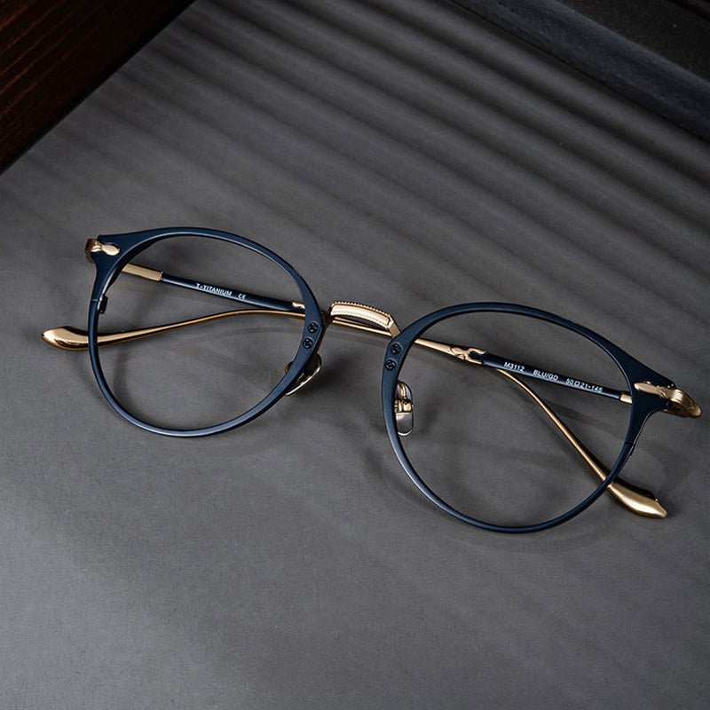 Titanium Metal Cateye Full Rim Prescription Spectacles Unisex M3112