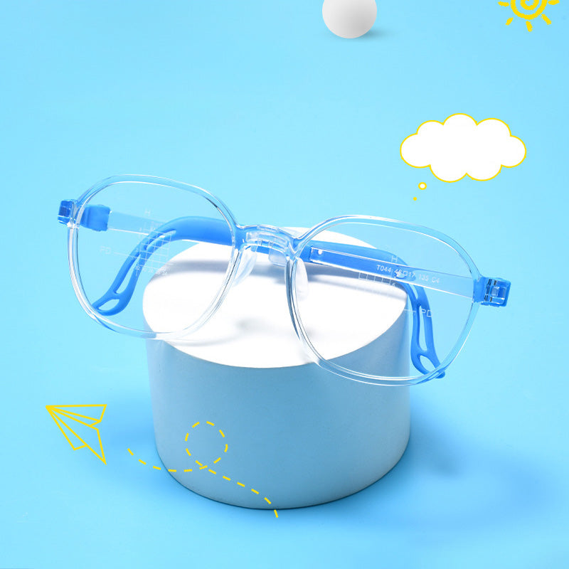Trapezoid Children's TR Full Rim Prescription Glasses Spectacles Frames T044ET