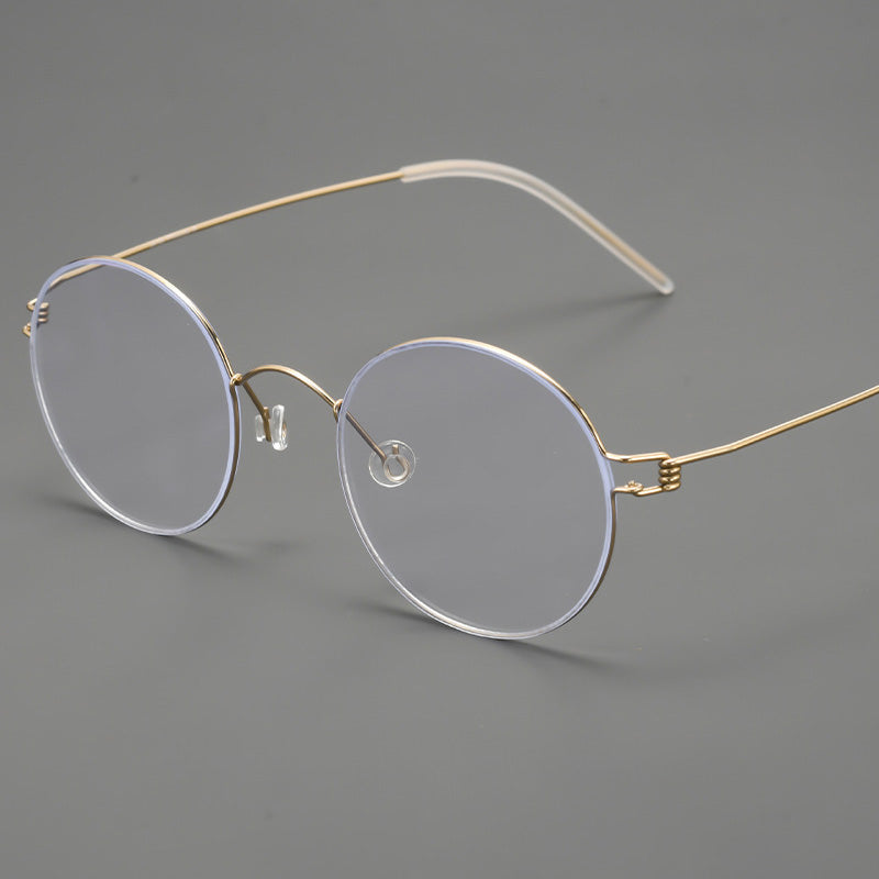Super light Oval Titanium Metal Full Rim Prescription Glasses Spectacles Frames Unisex HYD0163Y