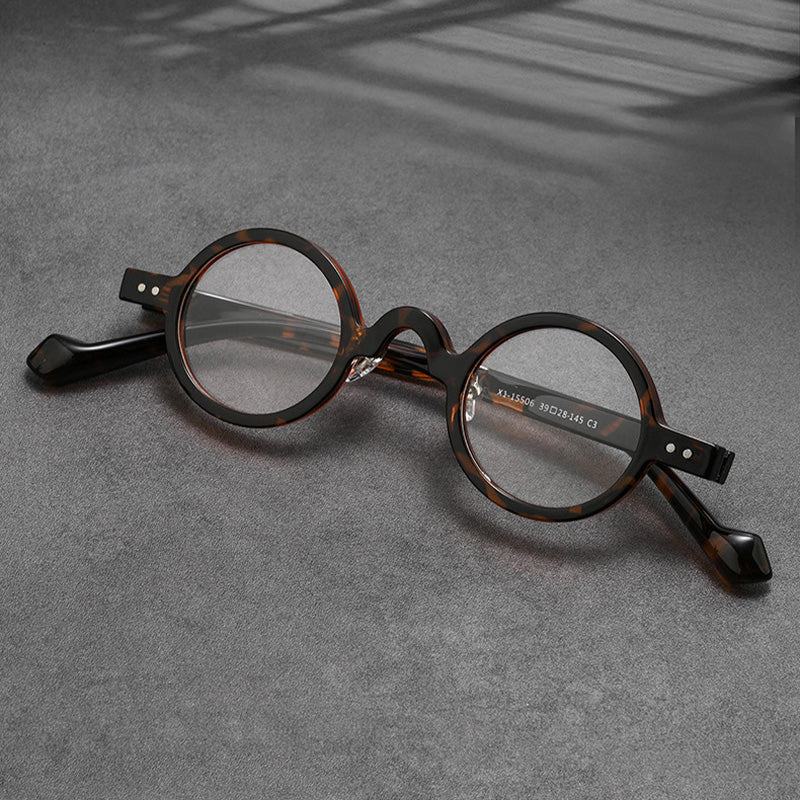 Small Round Acetate Full Rim Prescription Eyeglasses Spectacles Frames X1-15506