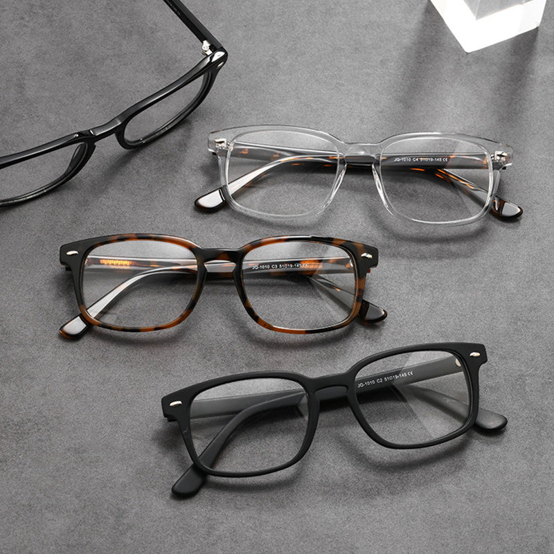 Rectangle Acetate Full Rim Prescription Glasses Spectacles Frames JQ1010