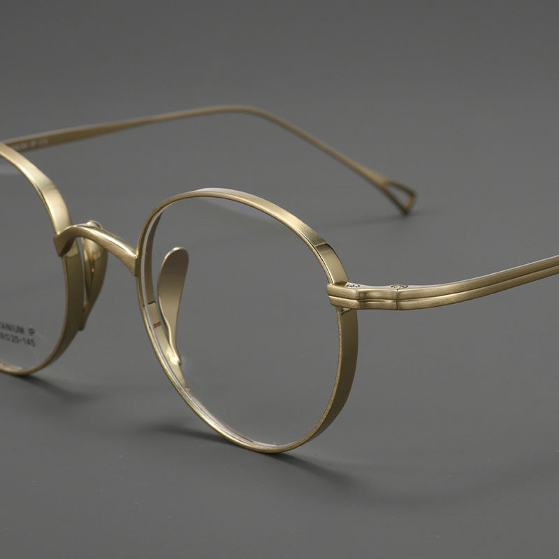 Oval Titanium Full Rim Prescription Eyeglasses Spectacles Frames Suitable For High Myopia 20811Y