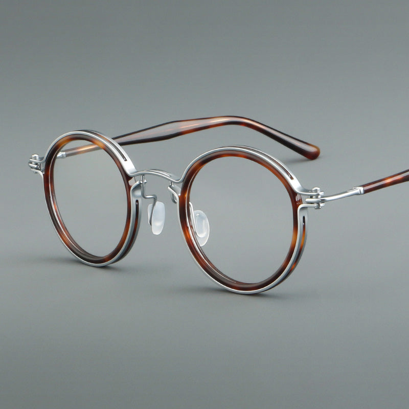 Oval Acetate Metal Full Rim Prescription Glasses Spectacles Frames 5862