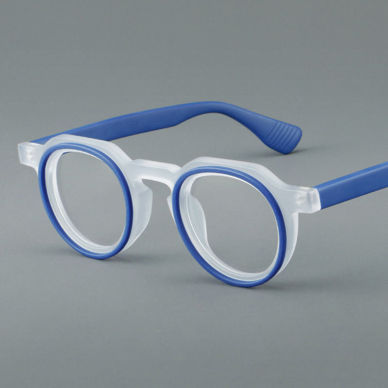 Crown Panto Acetate Full Rim Prescription Glasses Spectacles Frames 2294