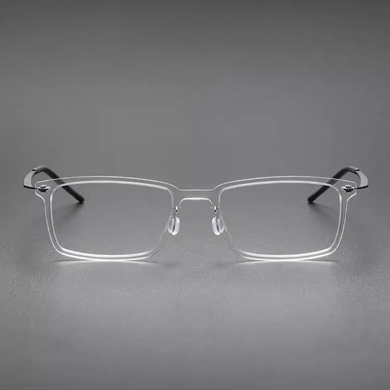 Industrial Style Titanium & TR90 Wayfarer Full Rim Prescription Spectacles Eyeglasses Frames 6528HS