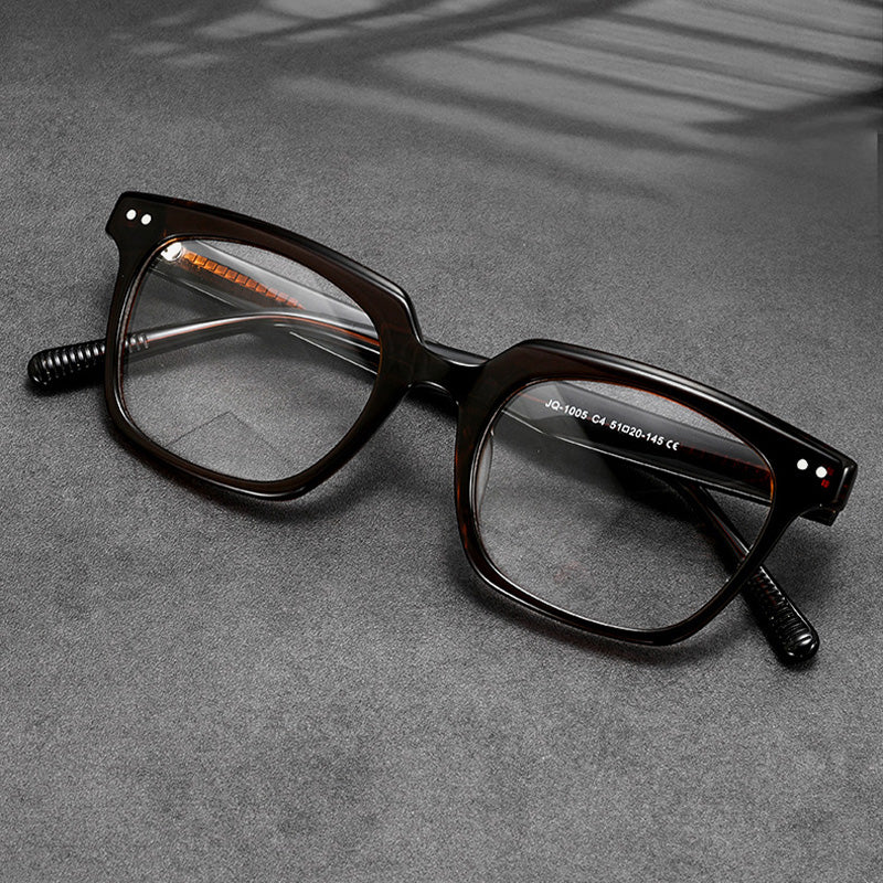 Acetate Full Rim Browline Prescription Glasses Spectacles Frames JQ1005