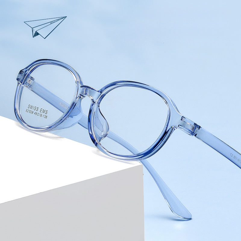 Oval Kids’ TR Full Rim Prescription Glasses Spectacles Frames X21039R