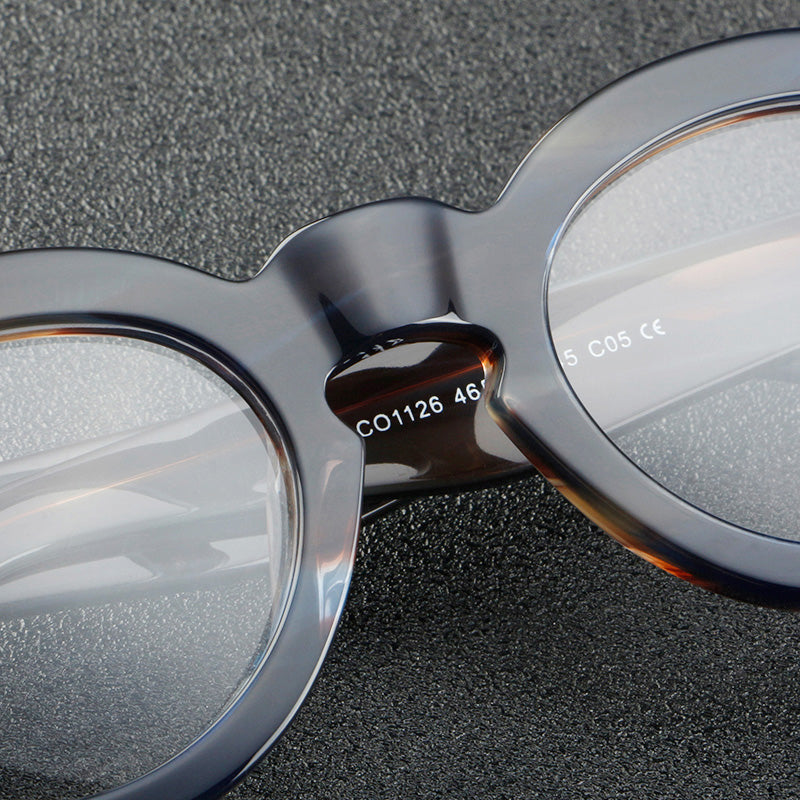 Oval Acetate Full Rim Prescription Glasses Spectacles Frames 1126