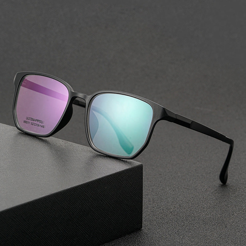 Rectangle Ultem Plastic Full Rim Prescription Glasses Unisex 86511S