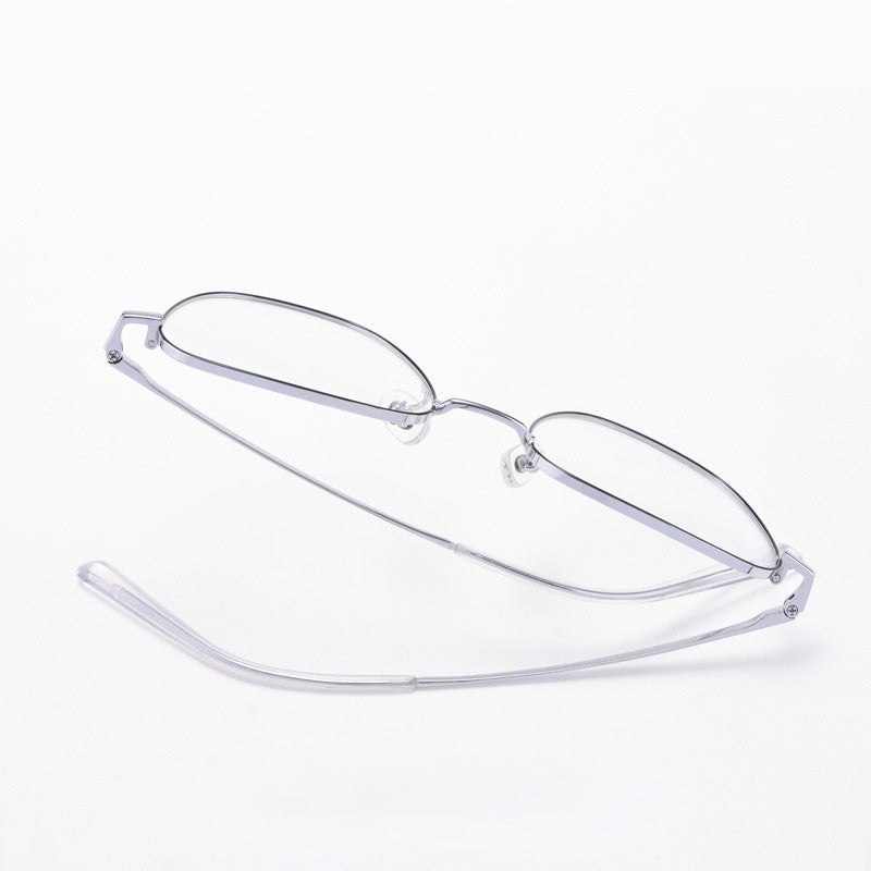 Rectangle Metal Full Rim Prescription Glasses Spectacles Frames for Thick Lenses 9026JY