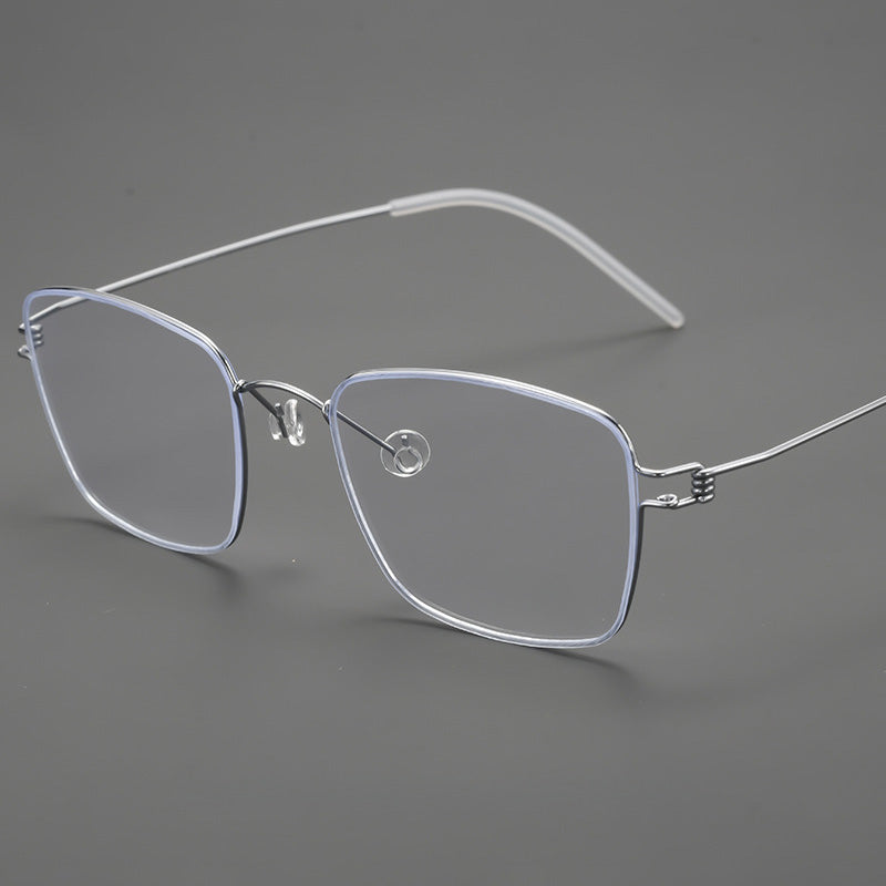Super light Rectangle Titanium Metal Full Rim Prescription Glasses Spectacles Frames Unisex HYD0175