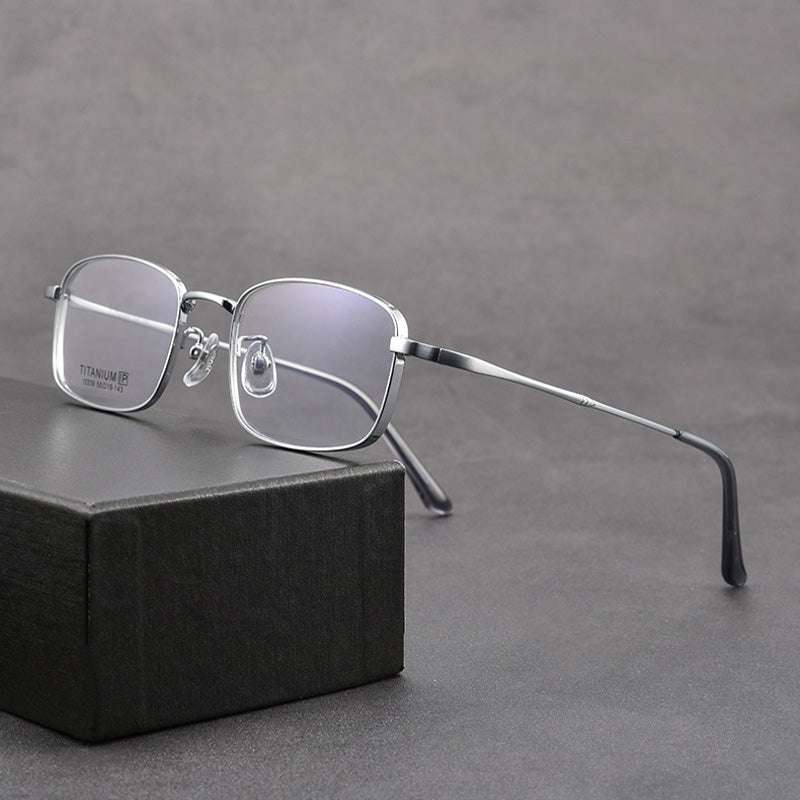 Rectangle Metal Full Rim Prescription Glasses Spectacles Frames for Thick Lenses Unisex X15339T