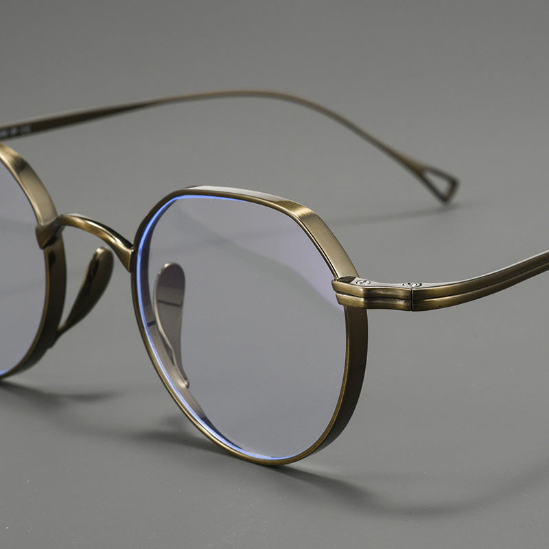 Oval Titanium Full Rim Prescription Eyeglasses Spectacles Frames Suitable For High Myopia 20815Y