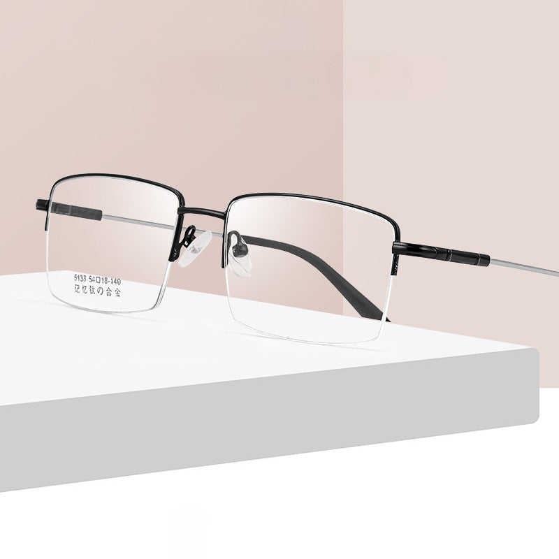 Rectangle Metal Half Rim Prescription Glasses Spectacles Frames Unisex 5133JY