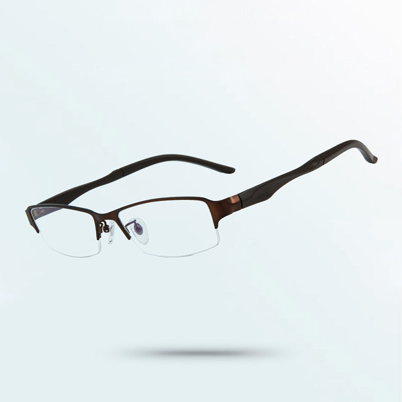 Rectangle Metal TR Half Rim Prescription Glasses Spectacles Frames Unisex XS681