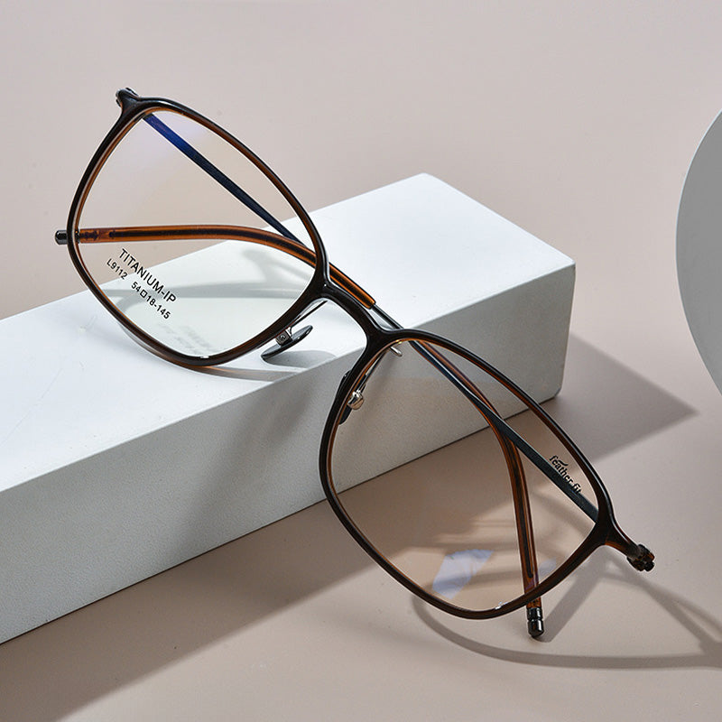 Fashion Rectangle Shape Full Rim Plastic Prescription Spectacles Unisex L9112Y