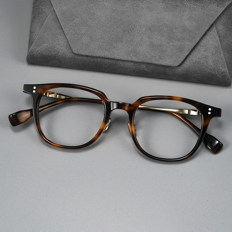 Oval Acetate Titanium Full Rim Prescription Glasses Spectacles Frames M8150S