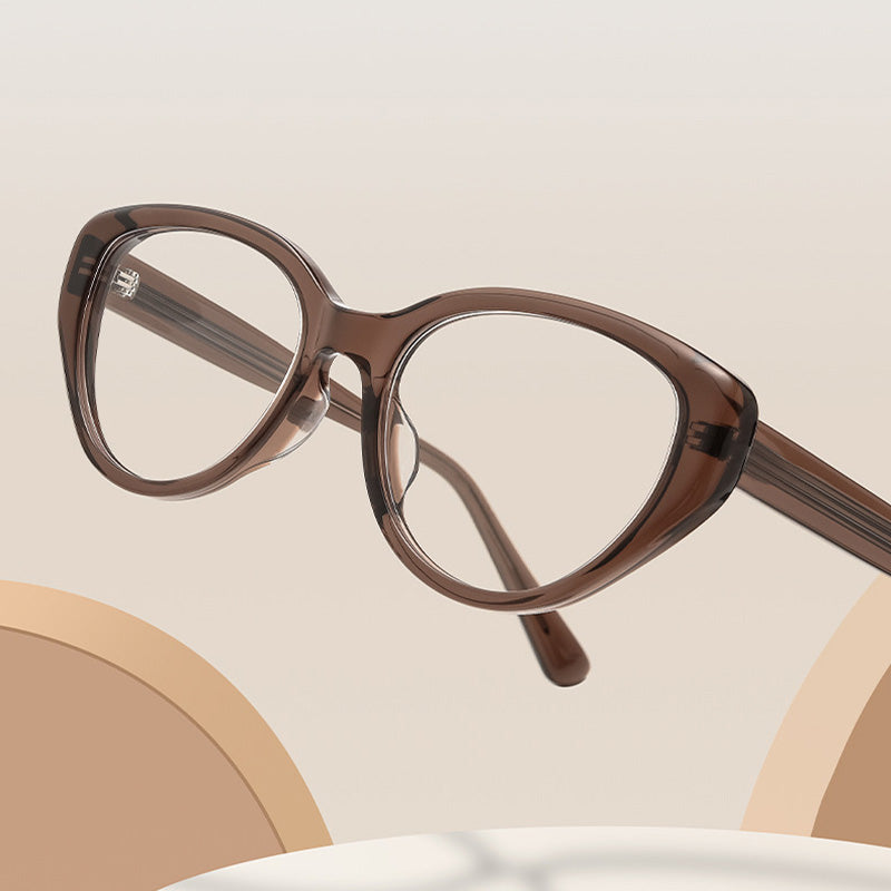 Cateye Acetate Full Rim Prescription Eyeglasses Spectacles Frames Y8045X