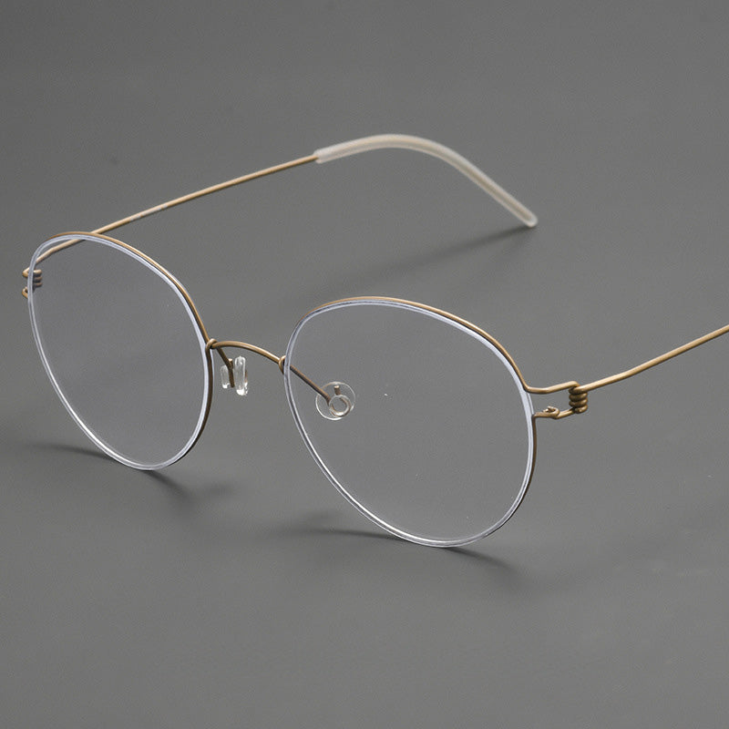 Super Light Oval Titanium Metal Full Rim Prescription Glasses Spectacles Frames Unisex HYD0176Y