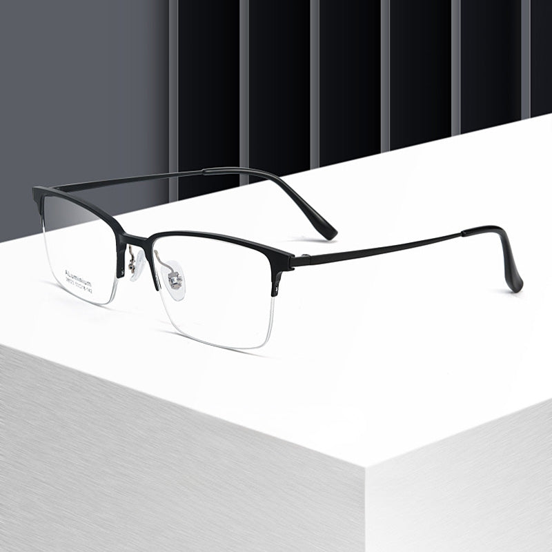 Rectangle Metal Half Rim Prescription Glasses Spectacles Frames Unisex 28523