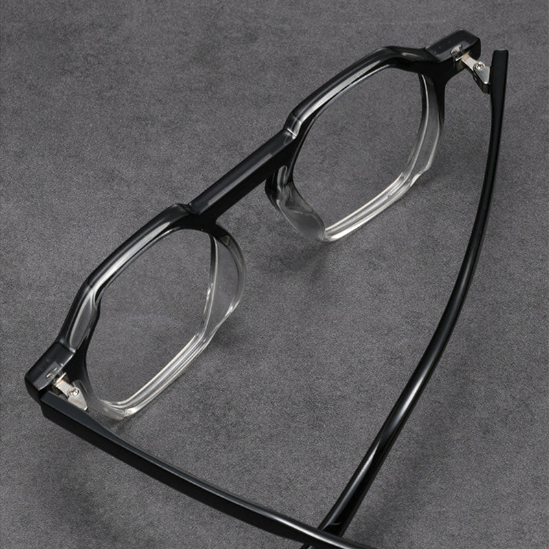 Geometric Acetate Unibrow Full Rim Prescription Eyeglasses Spectacles Frames X1-15523