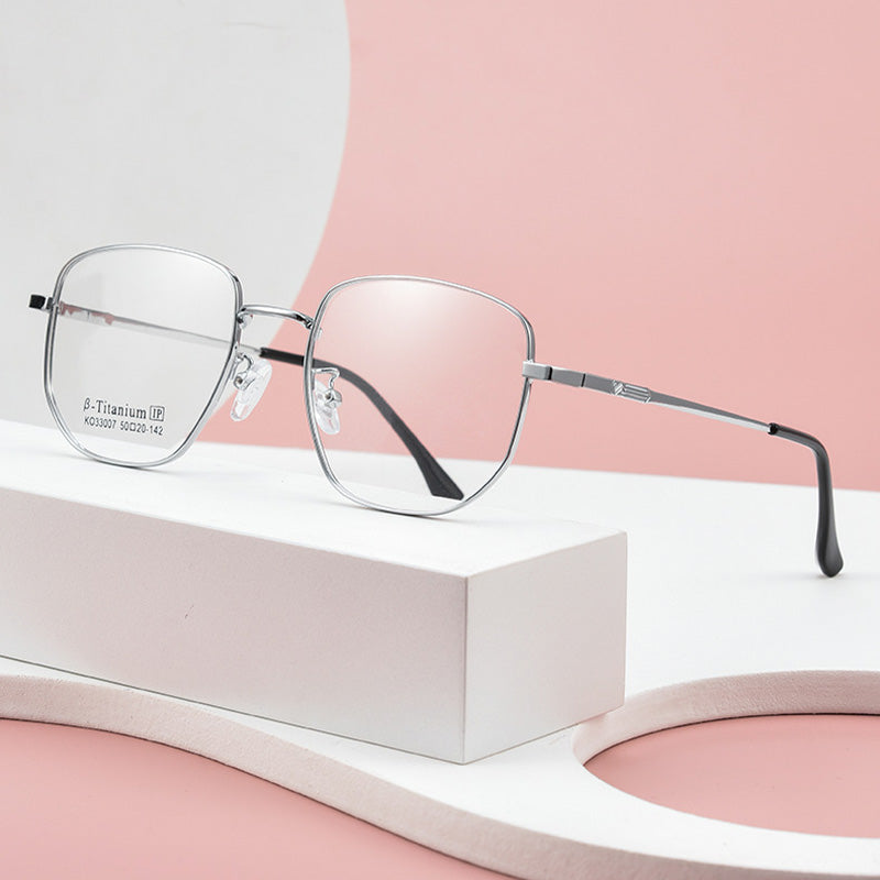 Geometry Metal Full Rim Prescription Glasses Spectacles Frames KO33007K