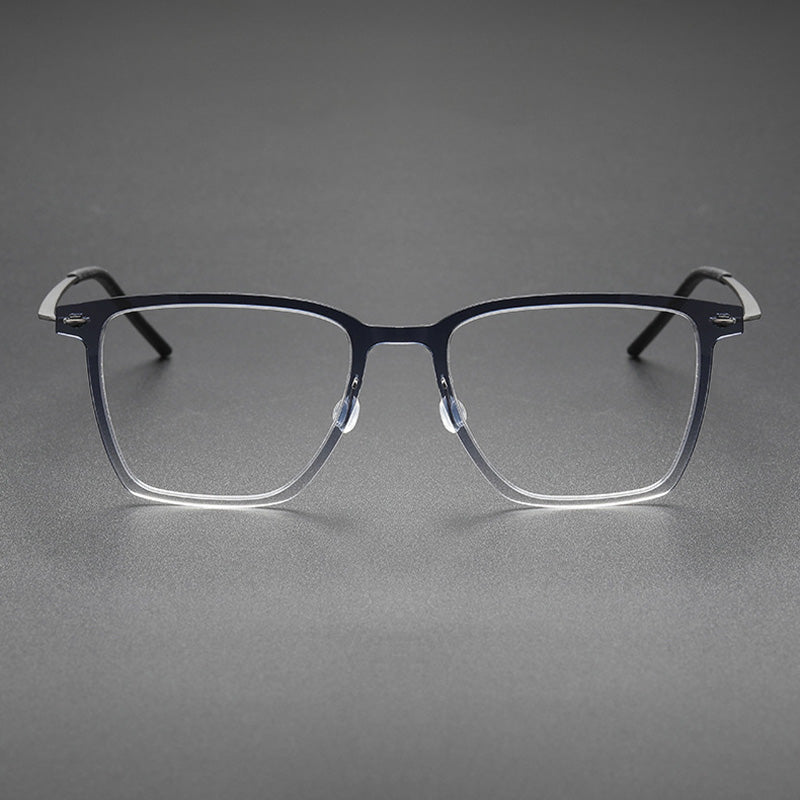 Industrial Style Titanium & TR90 Rectangle Full Rim Prescription Spectacles Eyeglasses Frames 6554HS