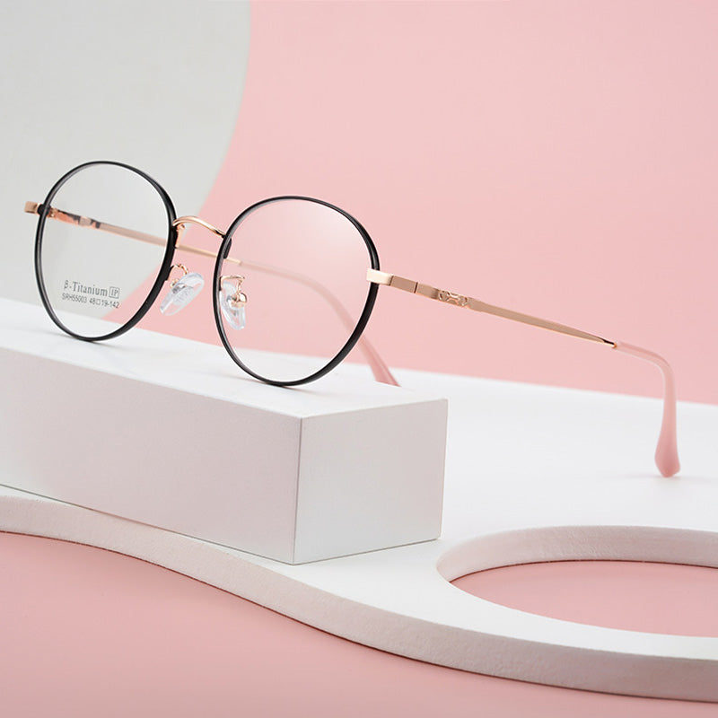 Oval Metal Full Rim Prescription Glasses Spectacles Frames SRH55003K
