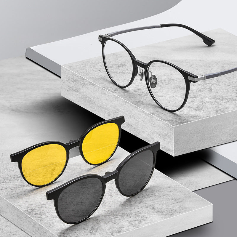 Magnetic Clip On Sunglasses for Prescription Glasses Y9016