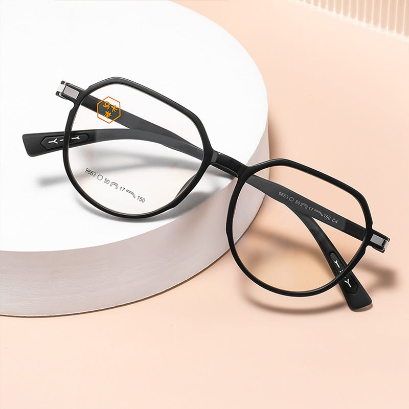Oval TR Plastic Full Rim Prescription Glasses Unisex 9663MKL
