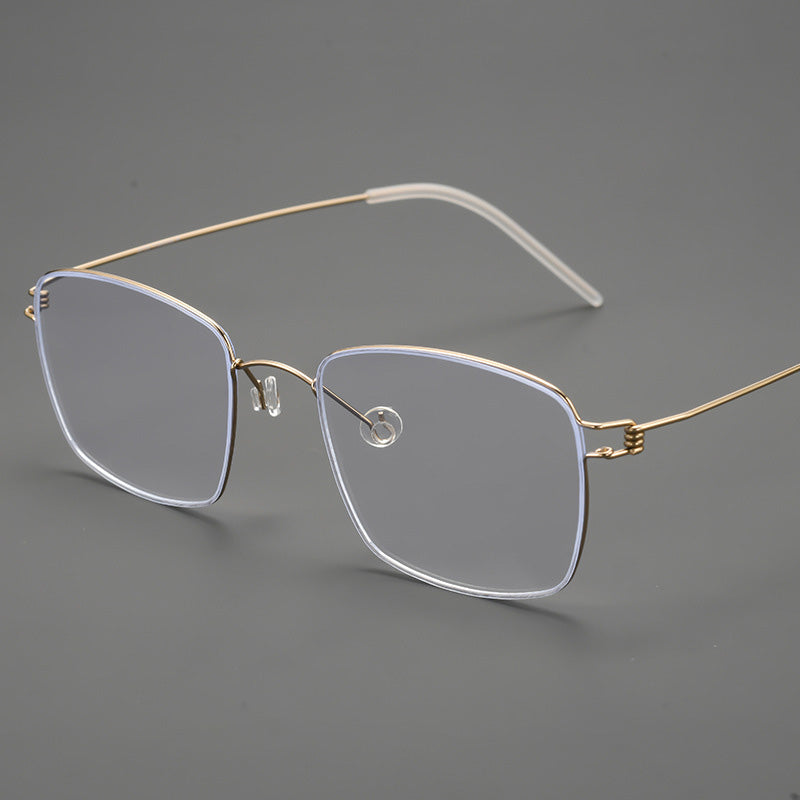 Super light Rectangle Titanium Metal Full Rim Prescription Glasses Spectacles Frames Unisex HYD0168Y