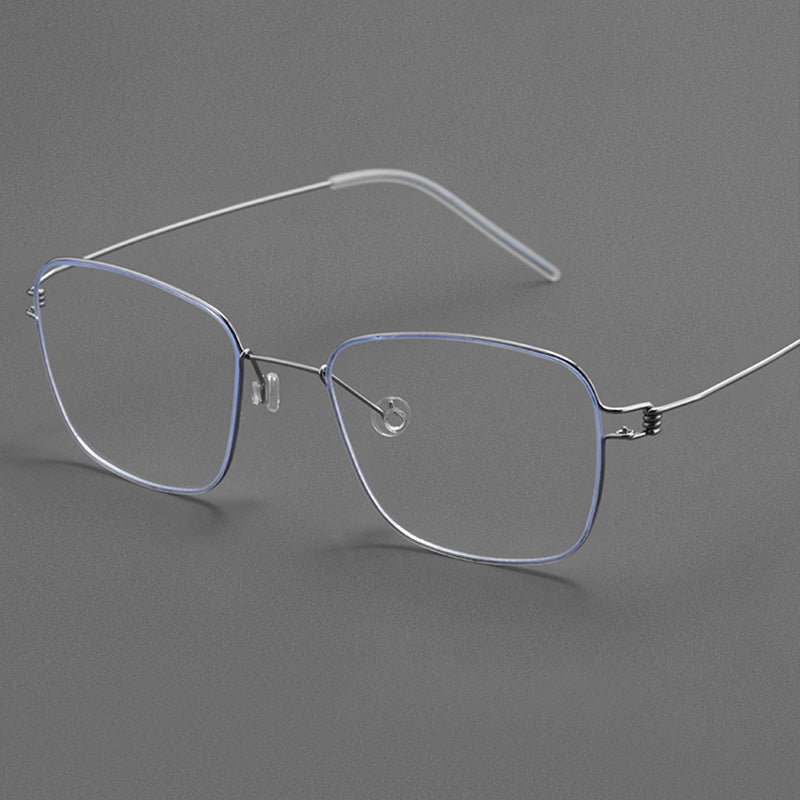 Super light Rectangle Titanium Metal Full Rim Prescription Glasses Spectacles Frames Unisex HYD0171Y
