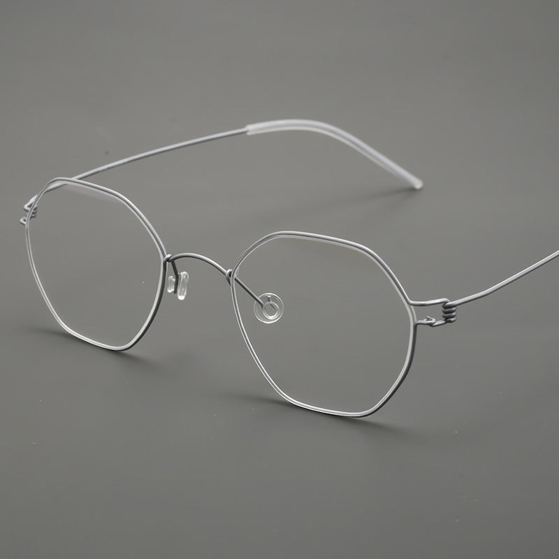 Super light Geometric Titanium Metal Full Rim Prescription Glasses Spectacles Frames Unisex HYD0160Y