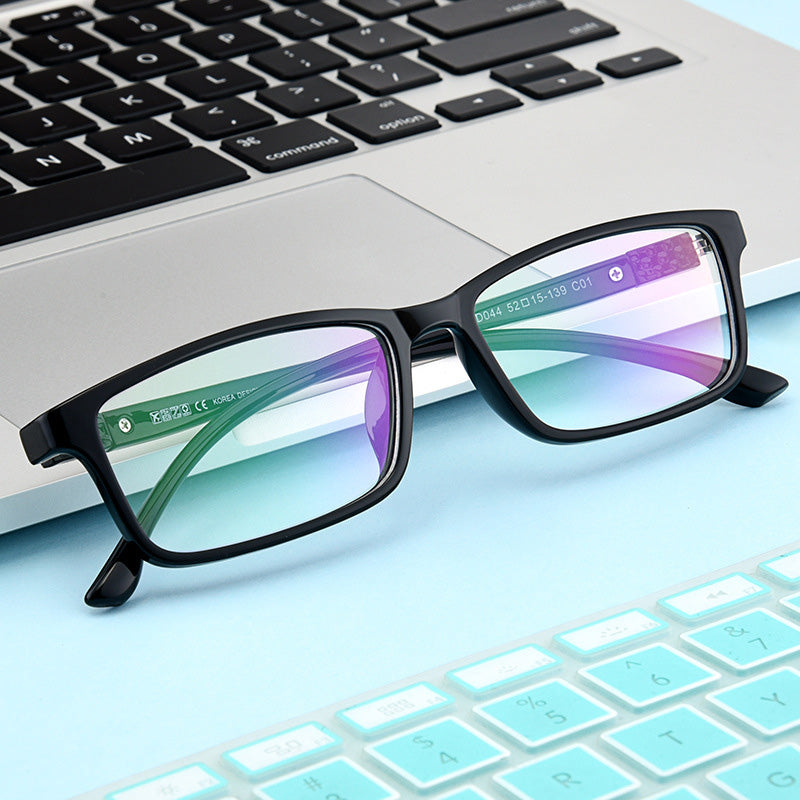 TR Plastic Rectangle Full Rim Prescription Spectacles Unisex D044