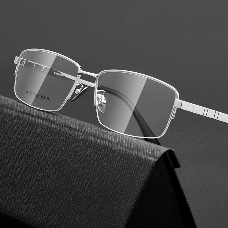 Rectangle Metal Half Rim Prescription Glasses Spectacles Frames Unisex 2216T